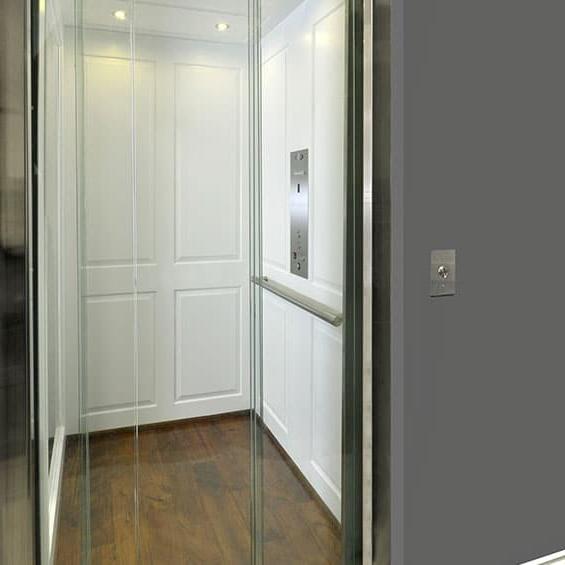 Indoor home elevator by Savaria with glass doors